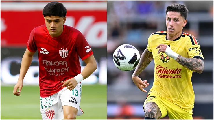 Owen Gonzalez of Necaxa and Brian Rodriguez of Club America