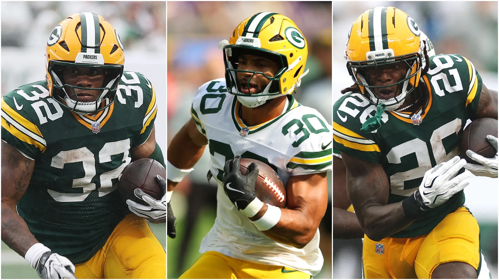 MarShawn Lloyd (left), Chris Brooks (middle), and Kaleb Johnson (right).