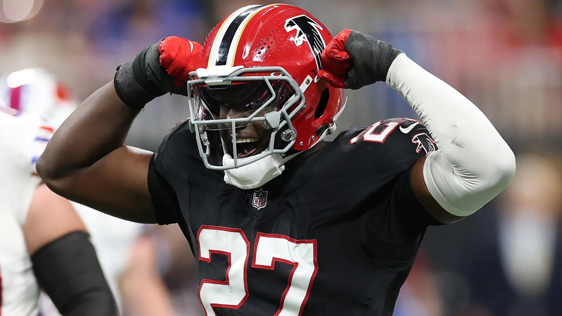 James Pearce Jr. of the Falcons at Mercedes-Benz Stadium.