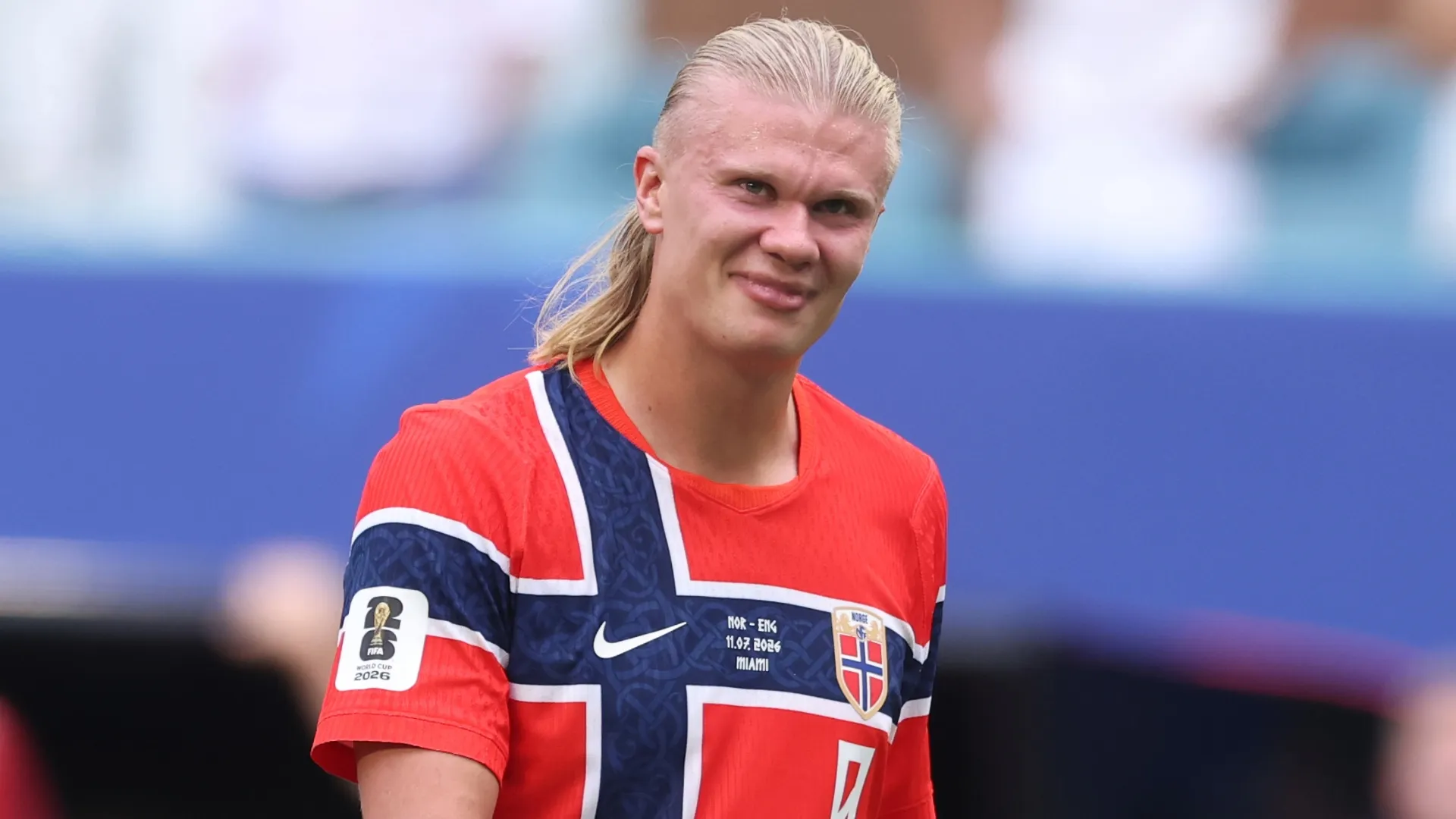 Erling Haaland #9 of Norway during the FIFA World Cup 2026 Quarter Final match (Source: Richard Pelham/Getty Images)