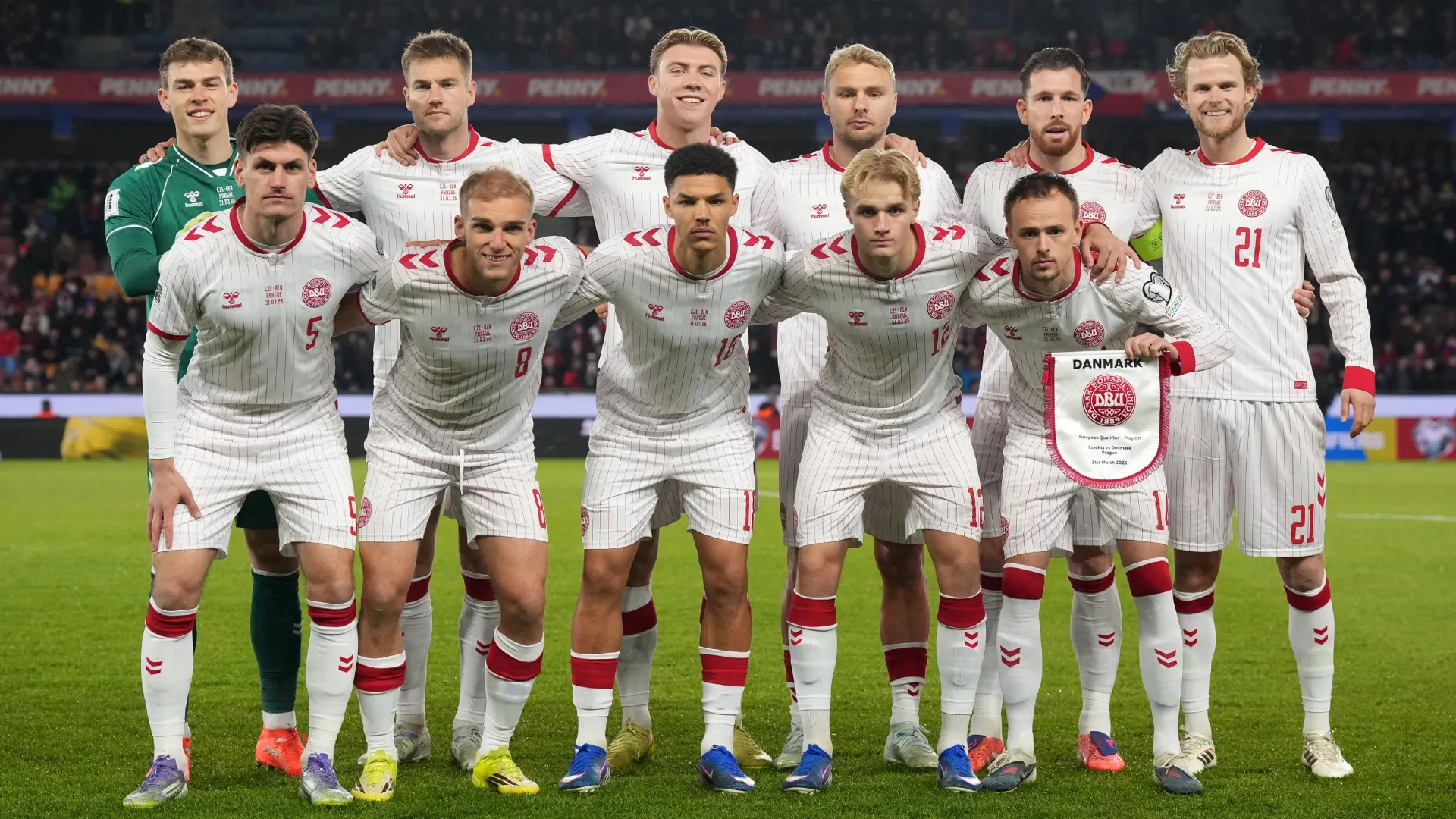 Denmark prior to the FIFA World Cup 2026 European Qualifiers KO play-offs match (Source: Gabriel Kuchta/Getty Images)