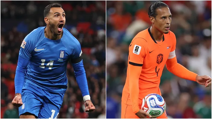 Vangelis Pavlidis of Greece and Virgil van Dijk of Netherlands