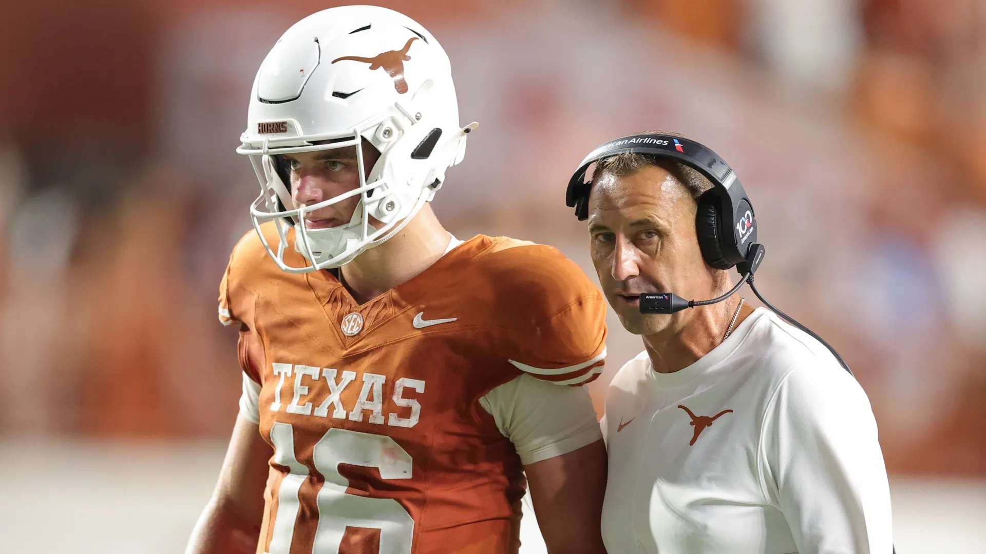 Arch Manning with Steve Sarkisian