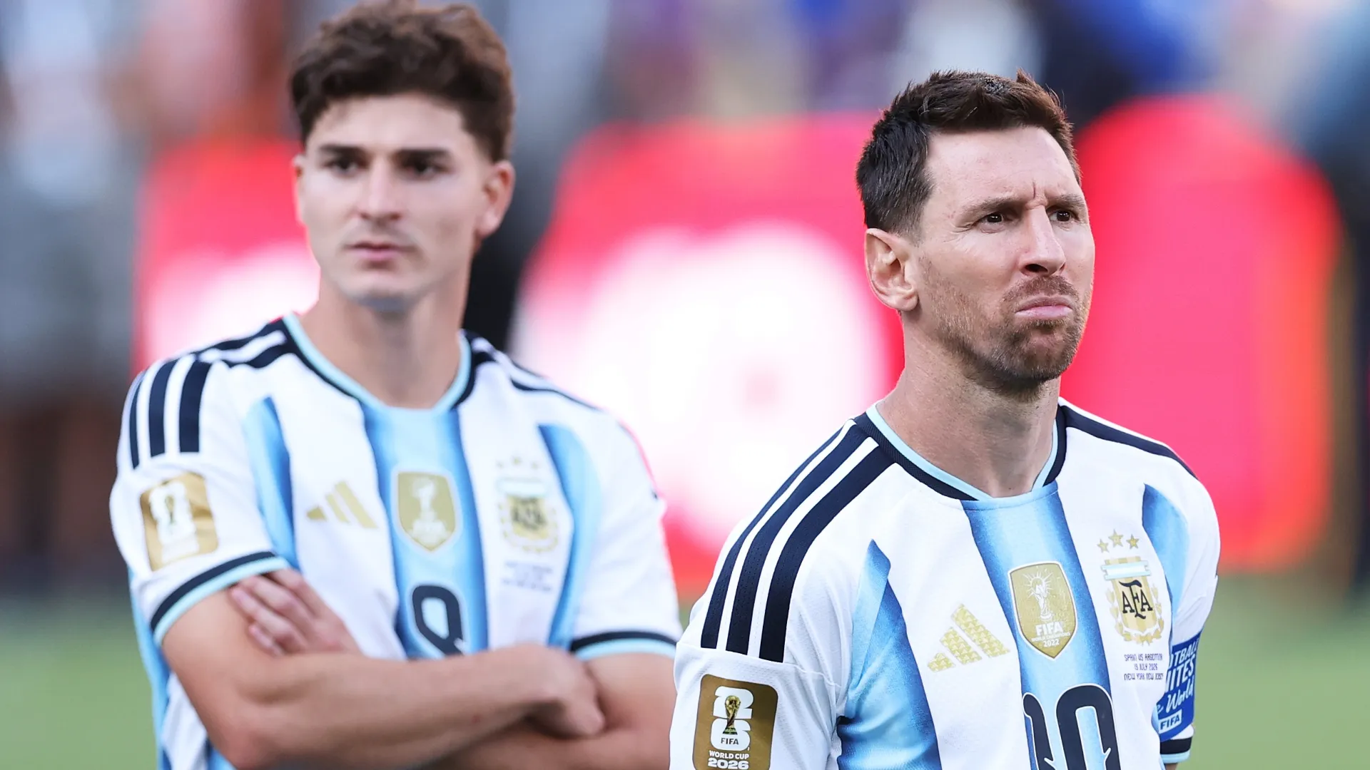 Julian Alvarez and Lionel Messi of Argentina (Source: Justin Setterfield/Getty Images)