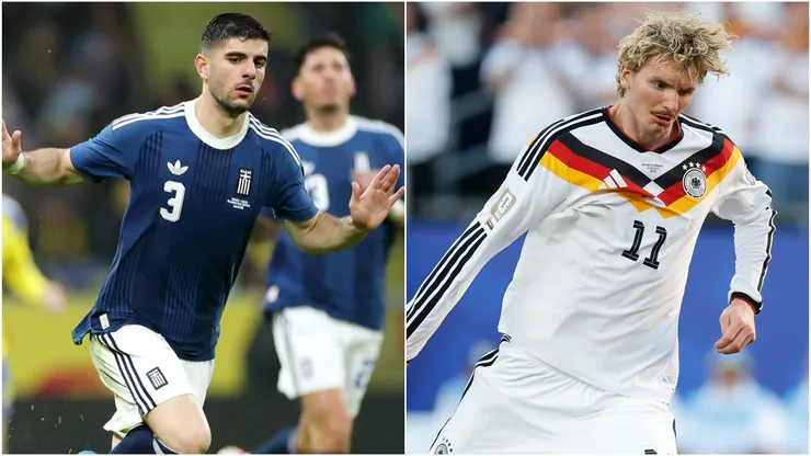 Konstantinos Koulierakis of Greece and Nick Woltemade of Germany