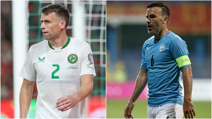 Seamus Coleman of Republic of Ireland and Bibras Natcho of Israel