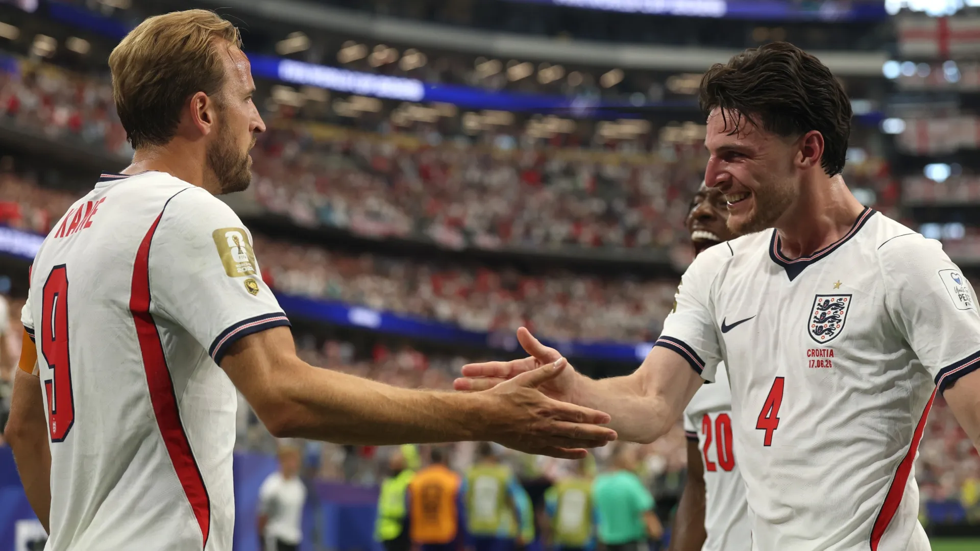 Declan Rice and Harry Kane