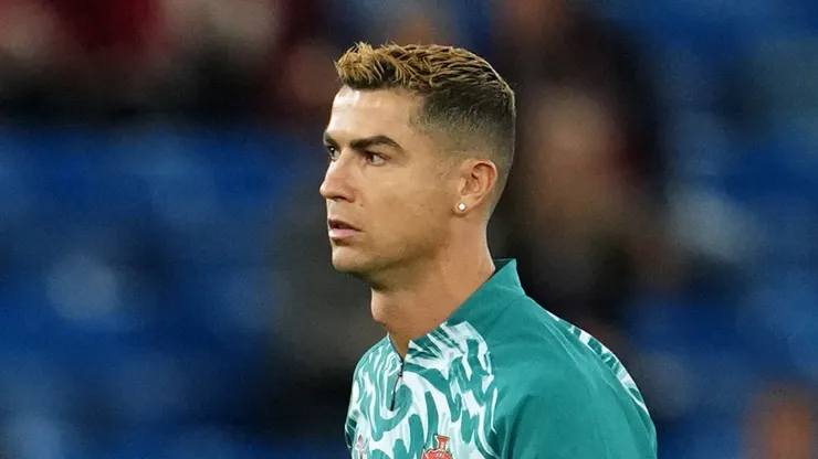 Cristiano Ronaldo warming up before Portugal vs. Norway in Oslo.