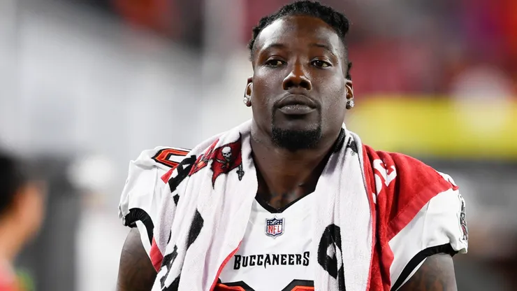 Jason Pierre-Paul #90 while playing for the Tampa Bay Buccaneers.