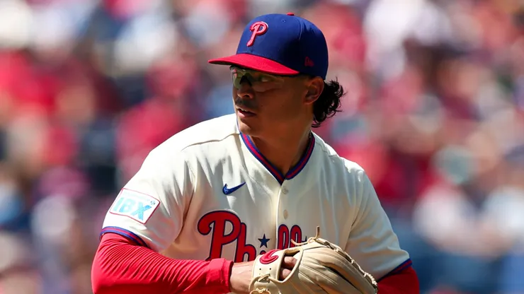 Jesus Luzardo #44 of the Philadelphia Phillies delivers a pitch.