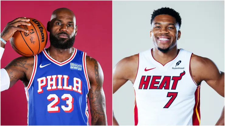 LeBron James los Philadelphia 76ers and Giannis Antetokounmpo of Miami Heat.