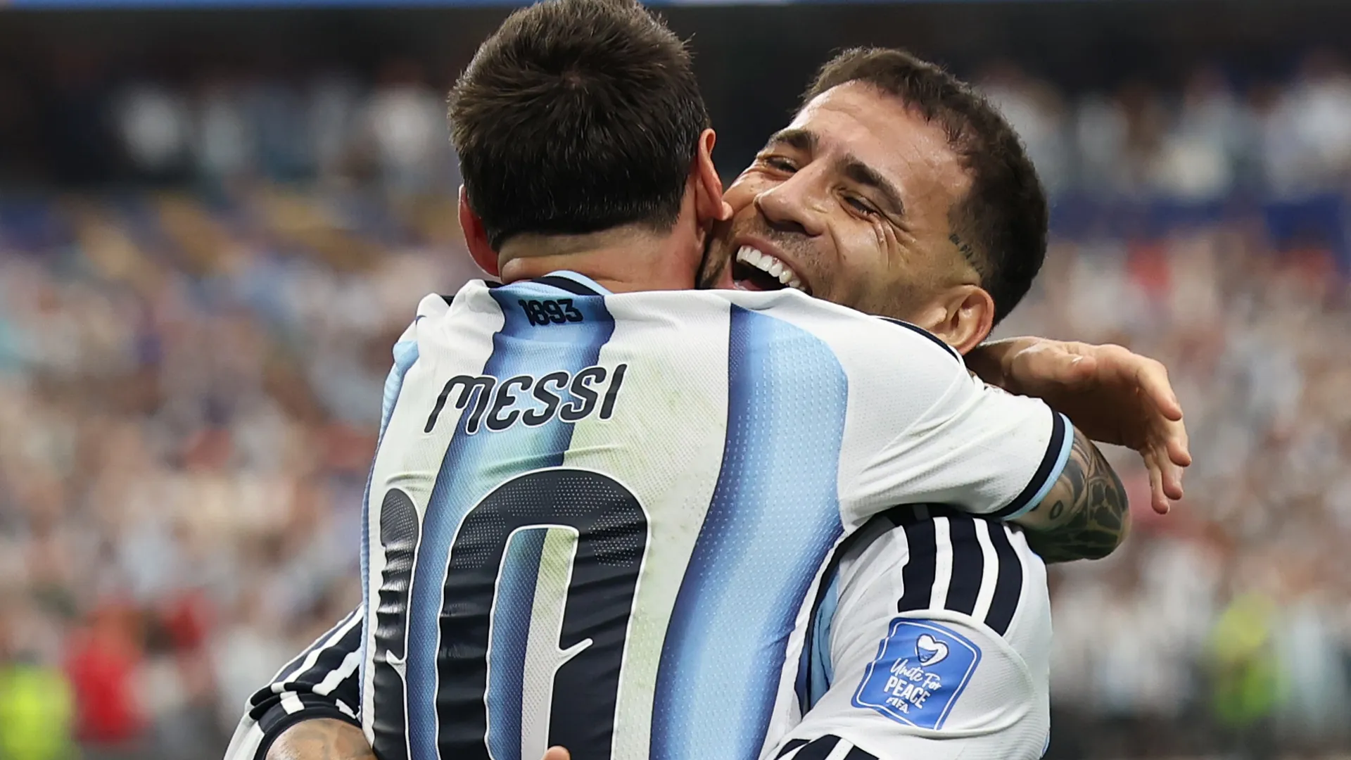 Lionel Messi and Nicolas Otamendi