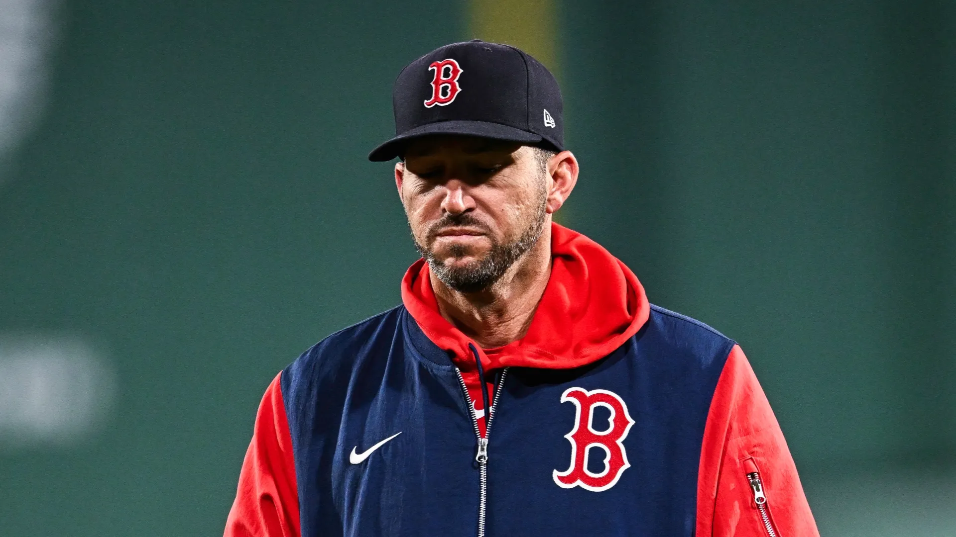 Manager Chad Tracy of the Boston Red Sox walks back to the dugout during the third inning against the Cleveland Guardians at Fenway Park on September 23, 2026 in Boston, Massachusetts.