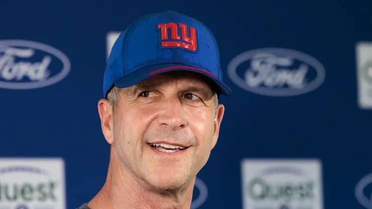 John Harbaugh head coach of the New York Giants