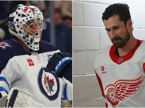 Why aren't Connor Hellebuyck, Dylan Larkin playing today in Red Wings vs Jets?