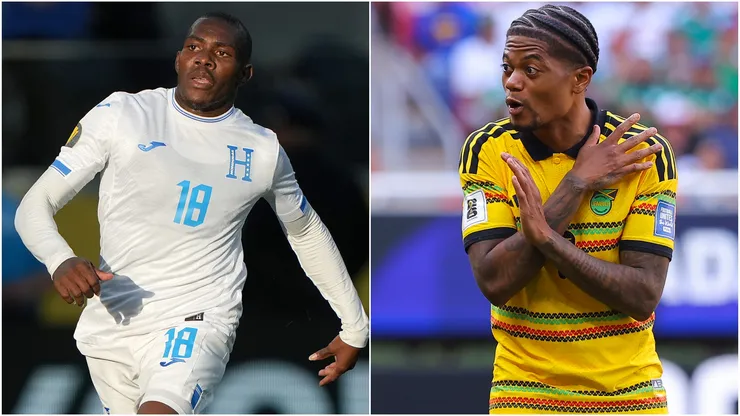 Dixon Ramirez of Honduras and Leon Bailey of Jamaica