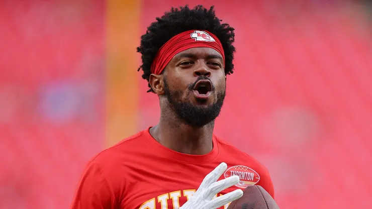 Tyquan Thornton #80 of the Kansas City Chiefs