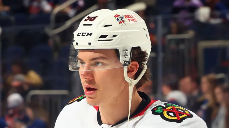 Connor Bedard #98 of the Chicago Blackhawks.