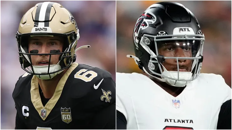 Tyler Shough of the New Orleans Saints and Michael Penix Jr. of the Atlanta Falcons.