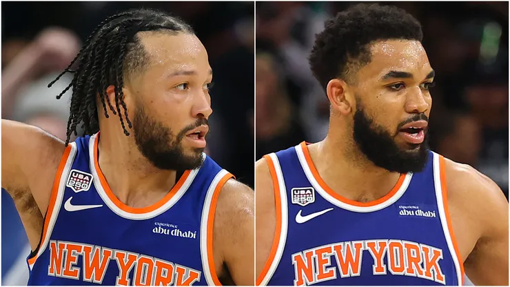 Jalen Brunson and Karl-Anthony Towns of New York Knicks.