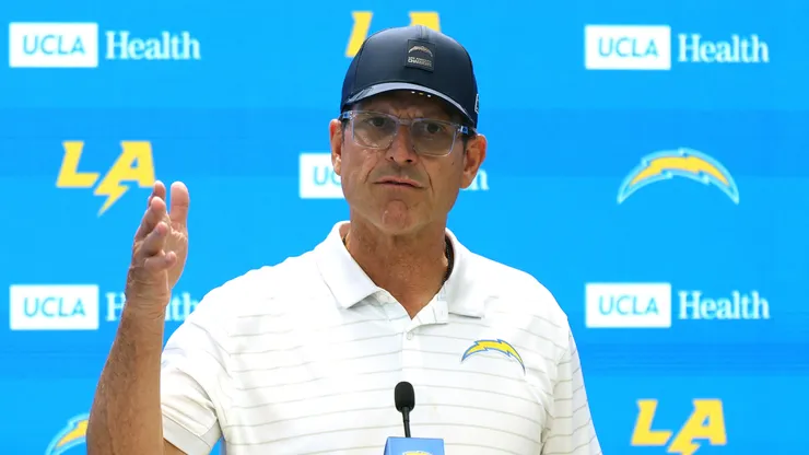 Head coach Jim Harbaugh of the Los Angeles Chargers.