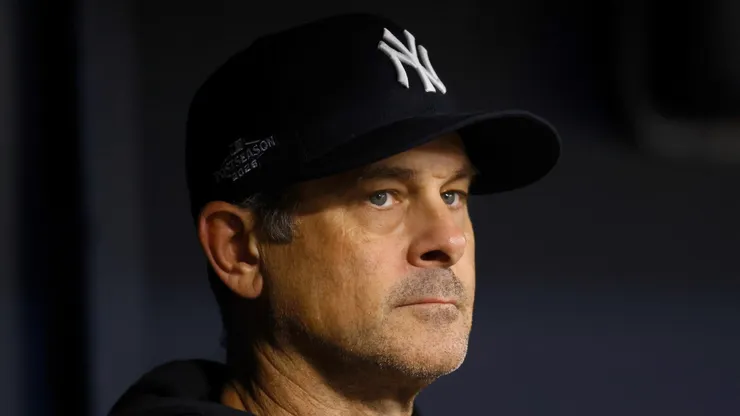 Manager Aaron Boone #17 of the New York Yankees in St Petersburg, Florida.