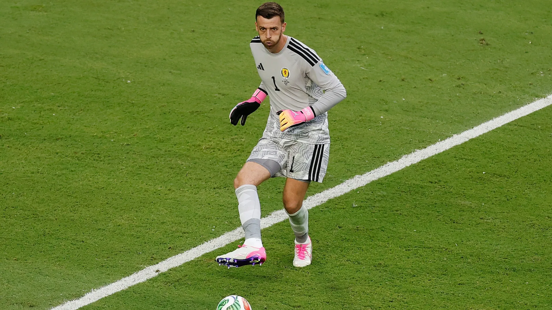 Angus Gunn #1 of Scotland (Source: Michael Reaves/Getty Images)