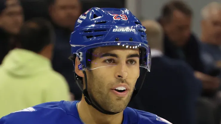 Matthew Robertson #29 of the New York Rangers.