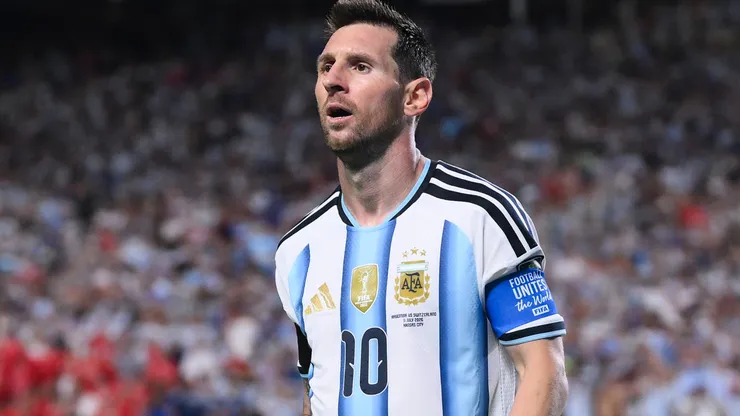 Lionel Messi #10 of Argentina looks on during the FIFA World Cup 2026 Quarter Final match.