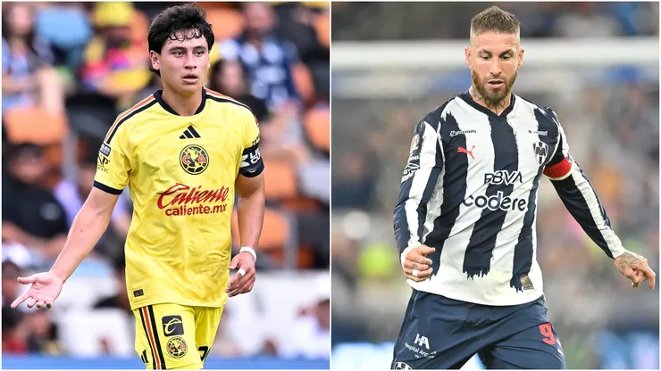 Ramon Juarez #29 of Club America and Sergio Ramos of Monterrey