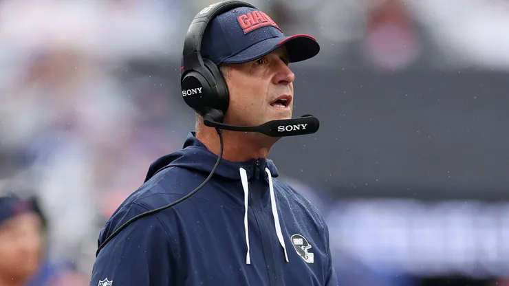 Head coach John Harbaugh of the New York Giants.