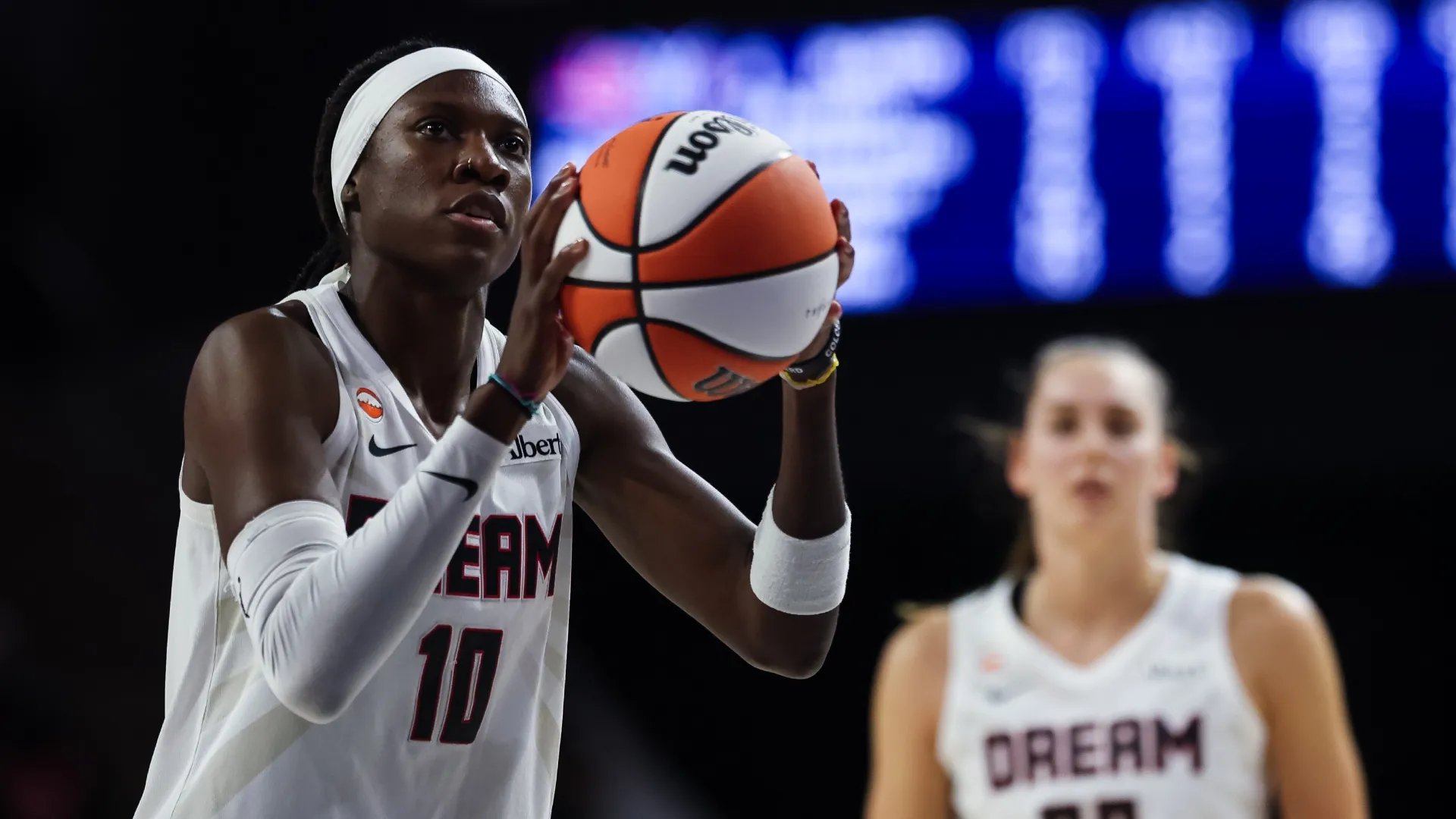 Rhyne Howard #10 of the Atlanta Dream (Source: Scott Taetsch/Getty Images)