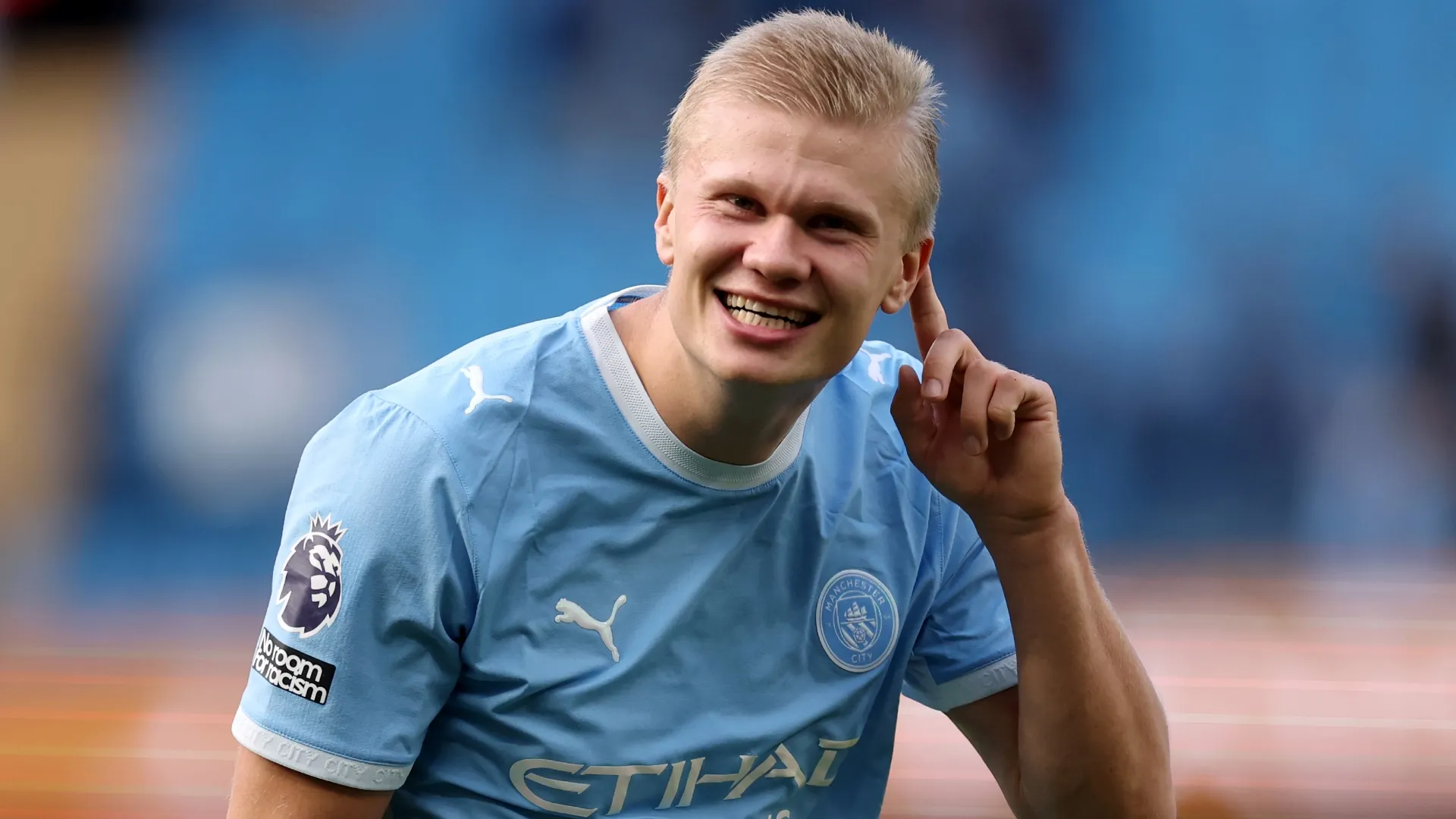 Erling Haaland of Manchester City during a Premier League 2026/27 match (Source: Carl Recine/Getty Images)