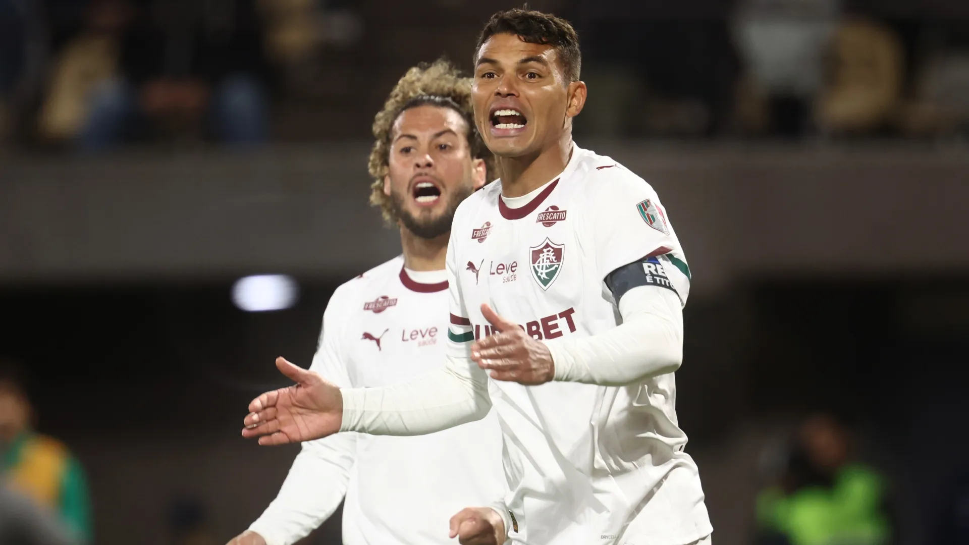 Thiago Silva of Fluminense during the Copa CONMEBOL Libertadores Quarter-final second leg match (Source: Marcos Brindicci/Getty Images)