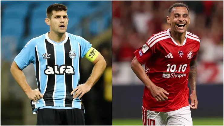Walter Kannemann of Gremio and Alan Patrick of Internacional