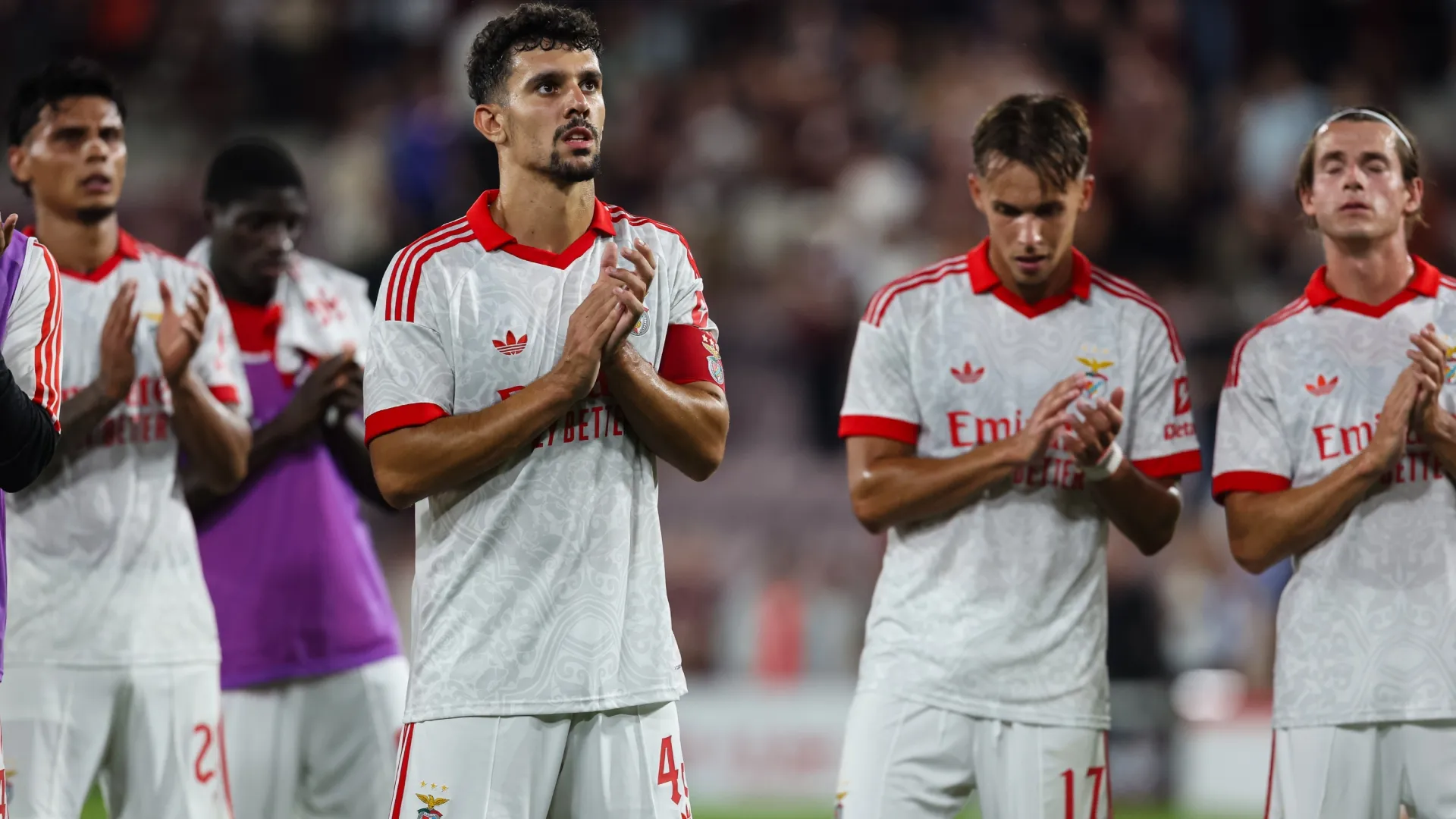 Benfica players during the UEFA Europa League 2026/27 (Source: WM Sport Media/Getty Images)