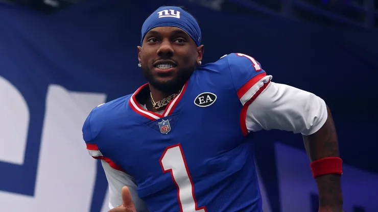 Malik Nabers #1 of the New York Giants