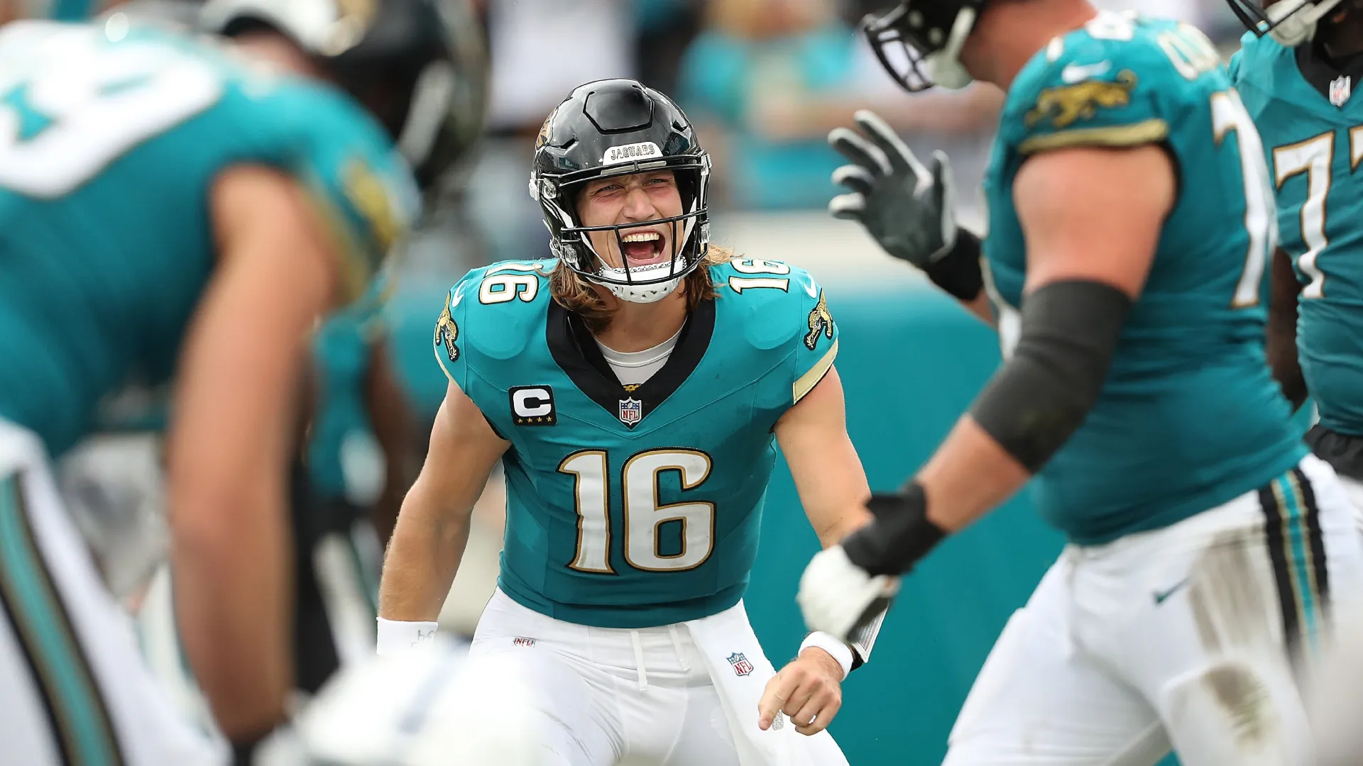 Trevor Lawrence #16 of the Jacksonville Jaguars (Source: Courtney Culbreath/Getty Images)