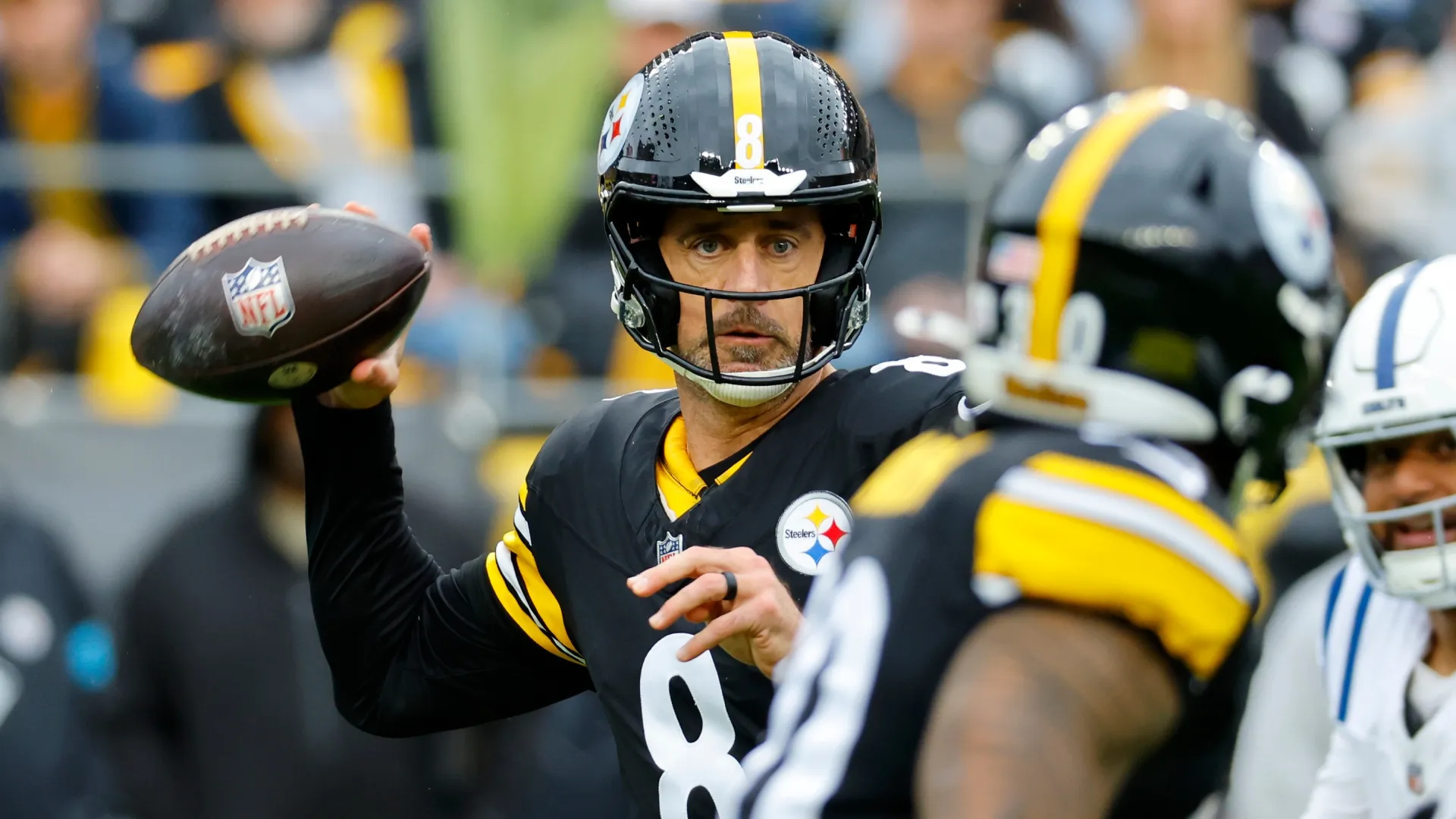 Aaron Rodgers #8 of the Pittsburgh Steelers (Source: Justin K. Aller/Getty Images)