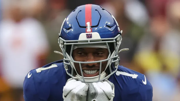Malik Nabers #1 of the New York Giants.