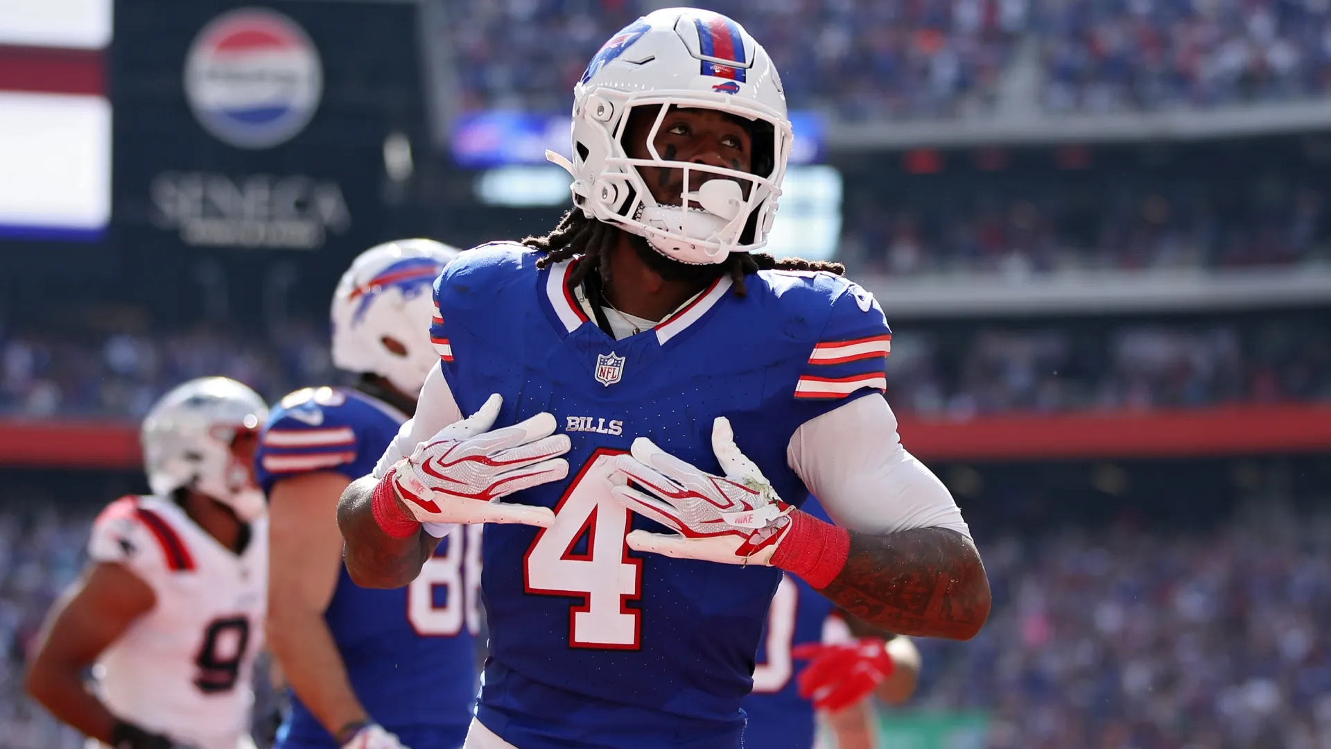 James Cook #4 of the Buffalo Bills (Source: Bryan M. Bennett/Getty Images)
