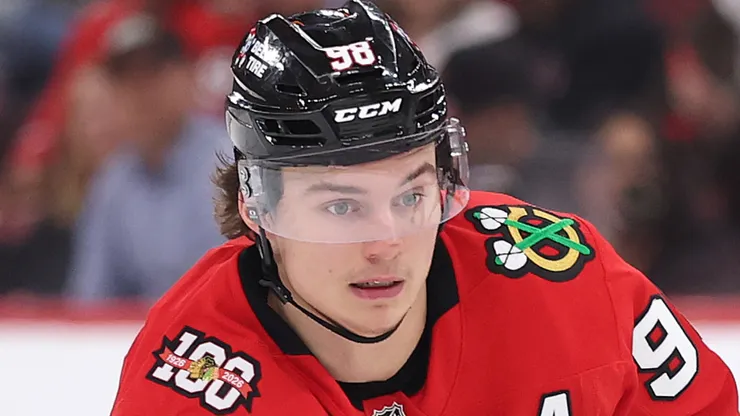 Connor Bedard at the United Center in Chicago, Illinois.