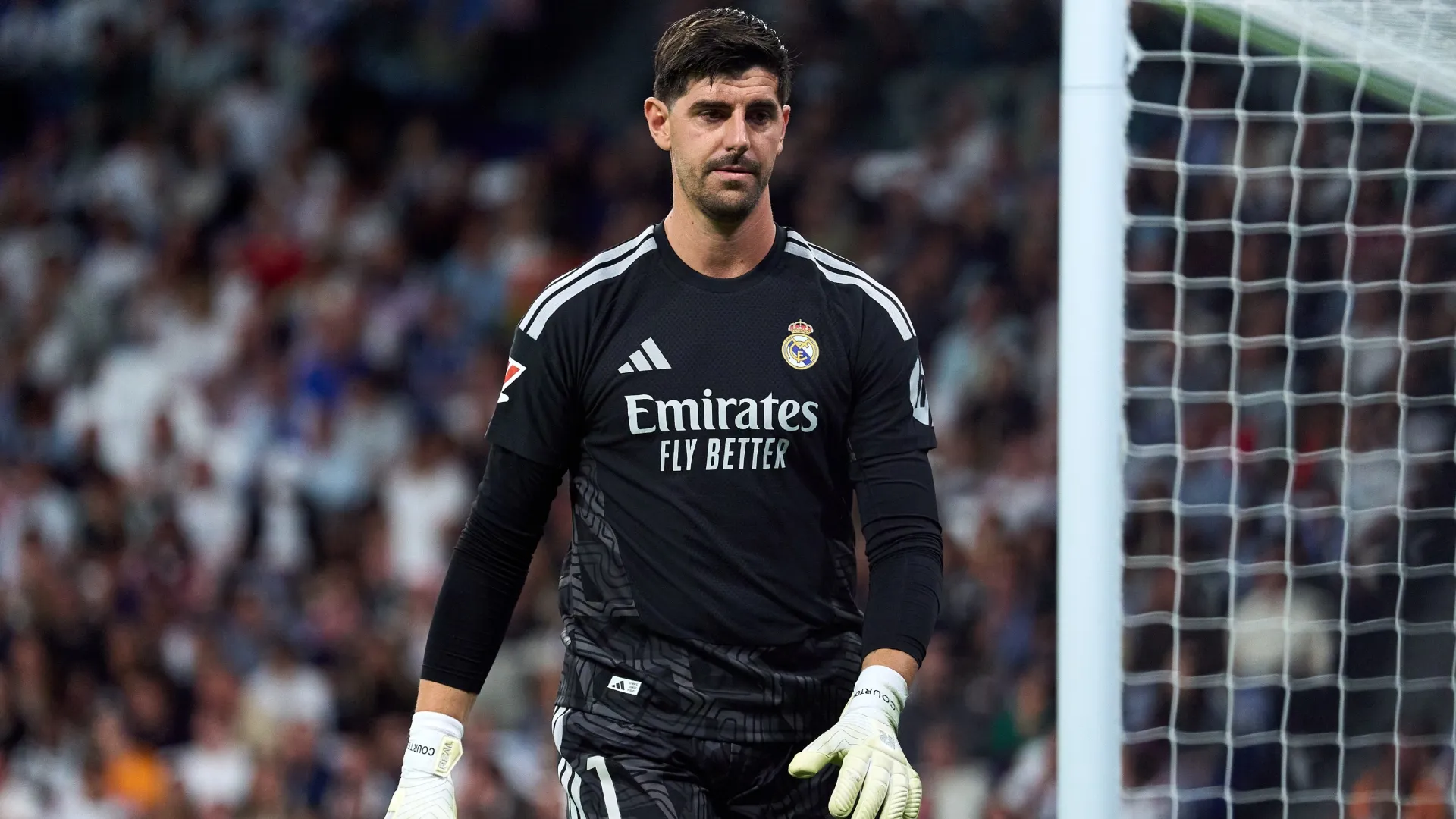 Thibaut Courtois of Real Madrid during the LaLiga EA Sports 2026/27 match (Source: Angel Martinez/Getty Images)