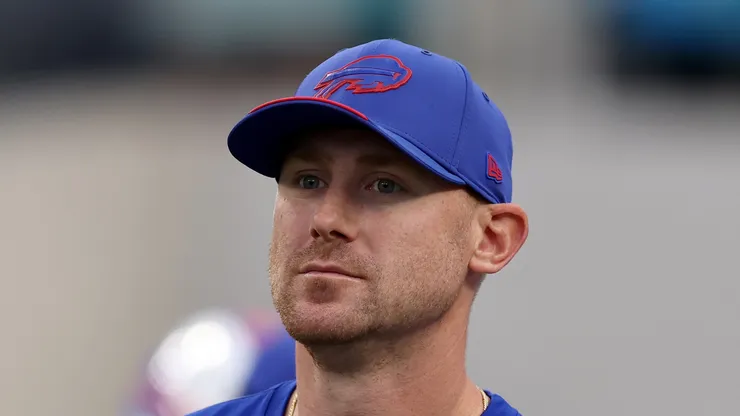 Head coach Joe Brady of the Buffalo Bills at SoFi Stadium.