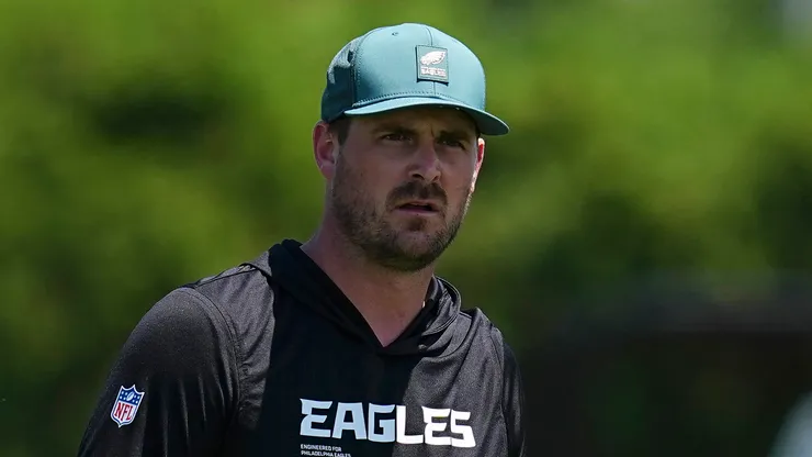 Offensive coordinator Sean Mannion of the Philadelphia Eagles.