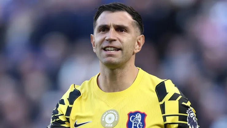 Emiliano Martinez of Chelsea reacts.