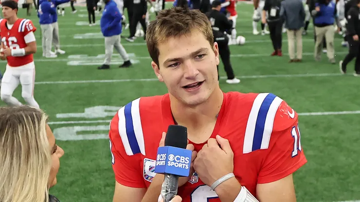 Drake Maye #10 of the New England Patriots.