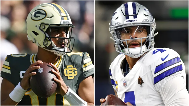 Jordan Love of Green Bay Packers and Dak Prescott of Dallas Cowboys.