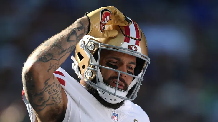 Mike Evans of the San Francisco 49ers at Lumen Field in Seattle, Washington.