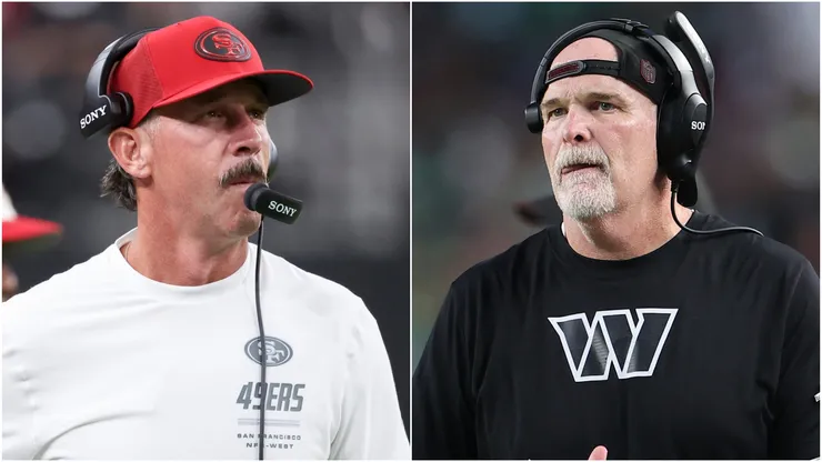 Kyle Shanahan (L) Dan Quinn (R).